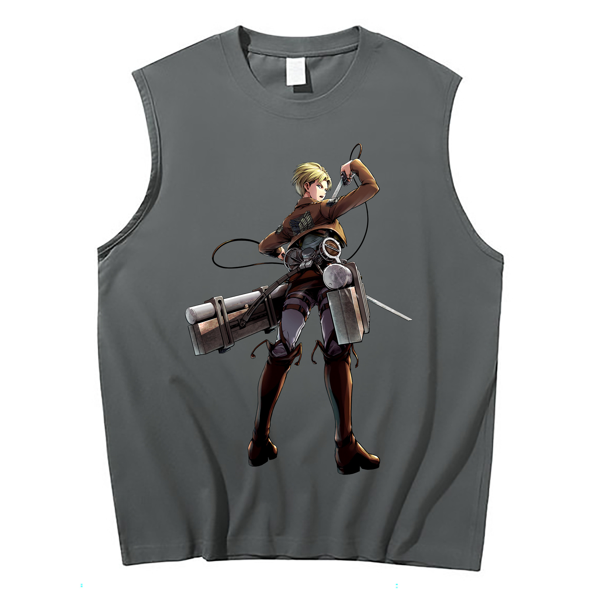 （画像用） 進撃の巨人 Attack on Titan コットン100％タンクトップ（フロントプリント）